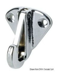 Крючок с защелкой на плоском основании (09-172-01)